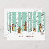 Weihnachtsbären Feiertagspostkarte (Vorne/Hinten)