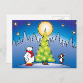 Weihnachtsbären Feiertagspostkarte (Vorne/Hinten)