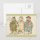 Weihnachtsbären Feiertagspostkarte (Vorne/Hinten)