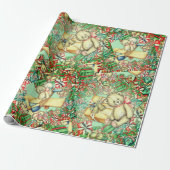 Weihnachtsbären Flugzeug Spielzeug | Schleifpapier Geschenkpapier (Ungerollt)