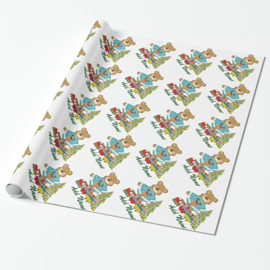 Weihnachtsbären - Geschenkpapier (Ungerollt)