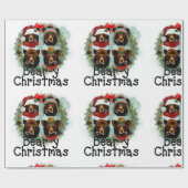 Weihnachtsbären Geschenkpapier (Flach)