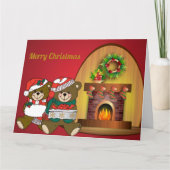 Weihnachtsbären Karte (Vorderseite)