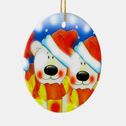 Weihnachtsbären Keramik Ornament (Rechts)