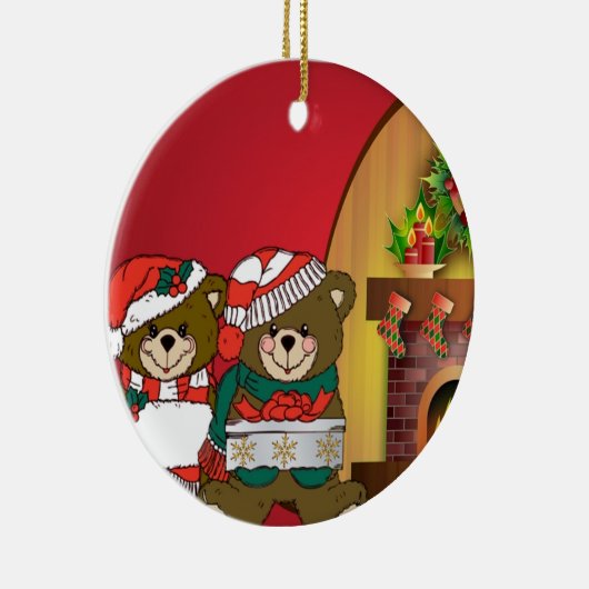 Weihnachtsbären Keramik Ornament (Rechts)