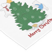 Weihnachtsbären Kurzer Tischläufer (Ecke)