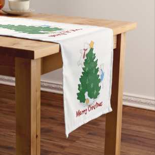 Weihnachtsbären Kurzer Tischläufer