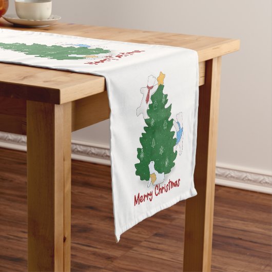 Weihnachtsbären Kurzer Tischläufer (Beispiel)