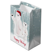 Weihnachtsbären Mittlere Geschenktüte (Vorderseite Schrägansicht)