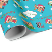 Weihnachtsbären Personalisiert Geschenkpapier (Rolleneckpunkt)