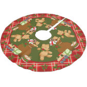 Weihnachtsbären Polyester Weihnachtsbaumdecke (Schrägansicht)
