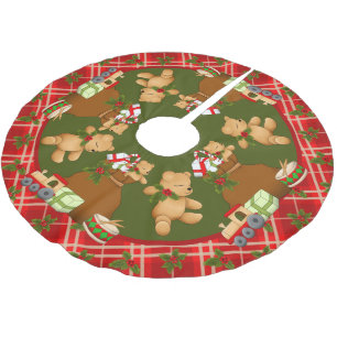 Weihnachtsbären Polyester Weihnachtsbaumdecke