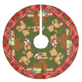 Weihnachtsbären Polyester Weihnachtsbaumdecke (Vorderseite)