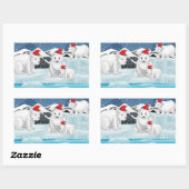 Weihnachtsbären Rechteckiger Aufkleber (Blatt)