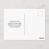 Weihnachtsbären - Rentierbär & Kaninchen Vielen Da Postkarte (Rückseite)