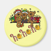 Weihnachtsbären und Jingle Bells Magnet (Vorne)