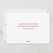 Weihnachtsbären und Kaninchen Feiertagskarte (Rückseite)