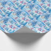 Weihnachtsbären und Polarbären Geschenkpapier (Ecke)
