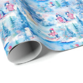 Weihnachtsbären und Polarbären Geschenkpapier (Rolleneckpunkt)
