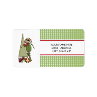Weihnachtsbärenadresse Mailing Labels Adressaufkleber