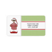 Weihnachtsbärenadresse Mailing Labels Adressaufkleber (Vorne)