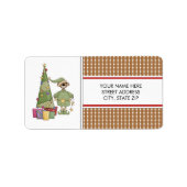 Weihnachtsbärenadresse Mailing Labels Adressaufkleber (Vorne)