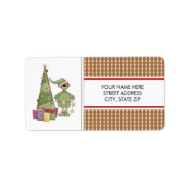 Weihnachtsbärenadresse Mailing Labels Adressaufkleber