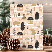 Weihnachtsbärendorf Feiertagskarte