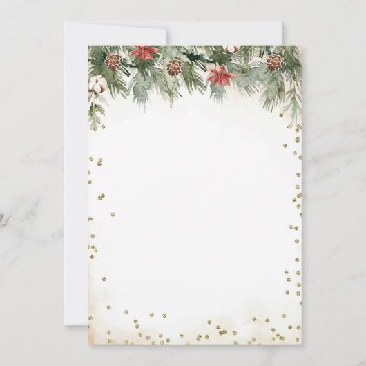 Weihnachtsbärendusche Einladung (Rückseite)