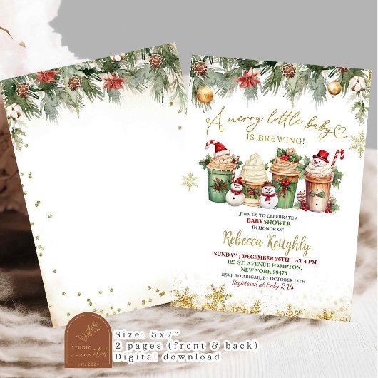 Weihnachtsbärendusche Einladung