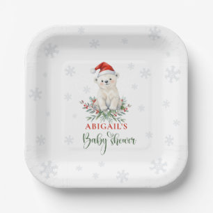 Weihnachtsbärendusche Pappteller