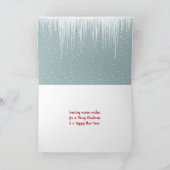 Weihnachtsbärenfamilie im Schnee Karte (Innenseite)