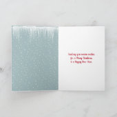 Weihnachtsbärenfamilie in der Schneekarte Karte (Innenseite)