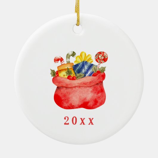 Weihnachtsbärenfamilien niedlich keramik ornament (Hinten)