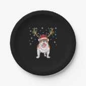 Weihnachtsbärenhund Pappteller (Vorderseite)
