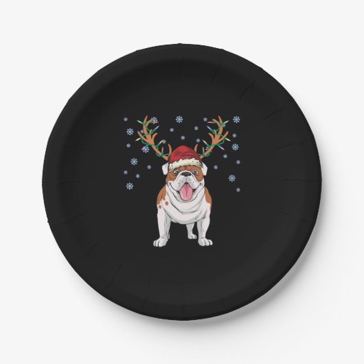 Weihnachtsbärenhund Pappteller (Vorderseite)