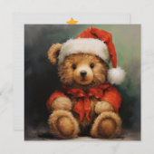 Weihnachtsbärenkarte Feiertagskarte (Vorne/Hinten)