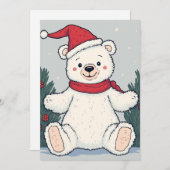 Weihnachtsbärenkarte Feiertagskarte (Vorne/Hinten)