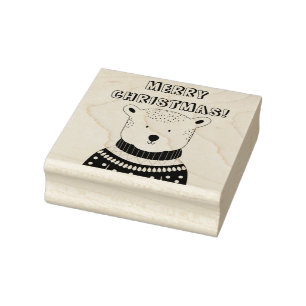 Weihnachtsbärenkautschuk-Briefmarke Gummistempel