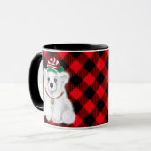 Weihnachtsbärenkuchen, Holly-Beeren-Kranz Tasse (Vorderseite Links)