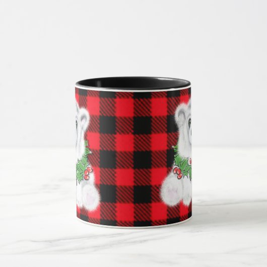 Weihnachtsbärenkuchen, Holly-Beeren-Kranz Tasse (Zentrum)