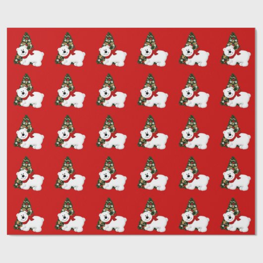 Weihnachtsbärenpapier Geschenkpapier (Flach)