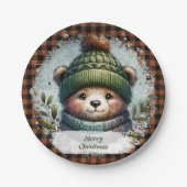 Weihnachtsbärenpapier-Teller Pappteller (Vorderseite)
