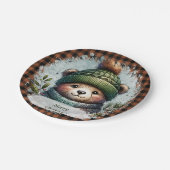 Weihnachtsbärenpapier-Teller Pappteller (Schrägansicht)