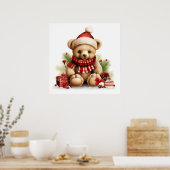 Weihnachtsbärenposter Poster (Küche)