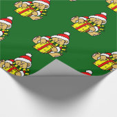 Weihnachtsbärenwackelpapier Geschenkpapier (Ecke)