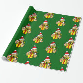 Weihnachtsbärenwackelpapier Geschenkpapier (Ungerollt)