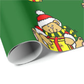 Weihnachtsbärenwackelpapier Geschenkpapier (Rolleneckpunkt)
