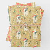 Weihnachtsbärenwrapping Paper Set 3 Geschenkpapier Set (Beispiel)