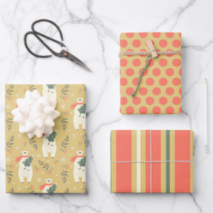 Weihnachtsbärenwrapping Paper Set 3 Geschenkpapier Set